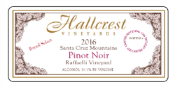 2016 Santa Cruz Mountains Barrel Select Pinot Noir